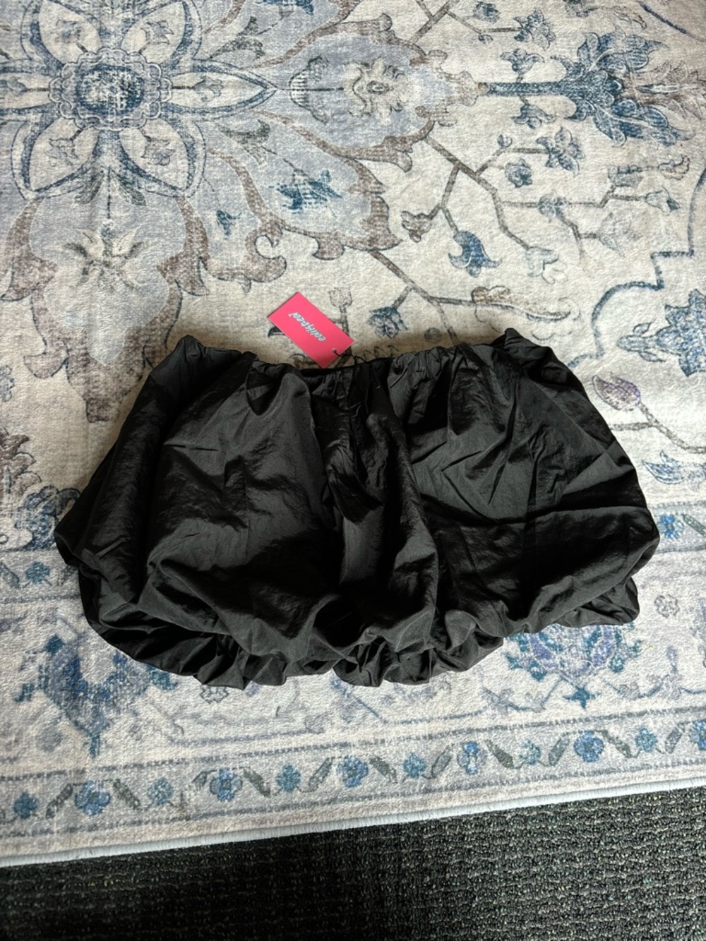 NWT Black Puffy Bubble Mini Skirt